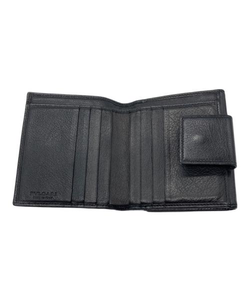 BVLGARI（ブルガリ）BVLGARI (ブルガリ) S.BVLGARI 2つ折り財布 ブラックの古着・服飾アイテム