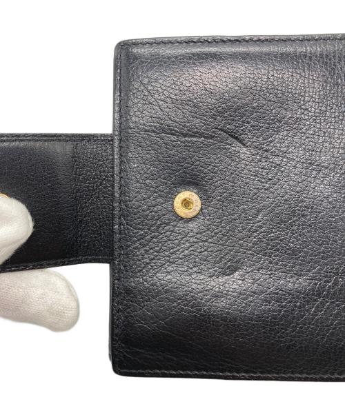BVLGARI（ブルガリ）BVLGARI (ブルガリ) S.BVLGARI 2つ折り財布 ブラックの古着・服飾アイテム