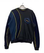 Ahluwaliaアウルワリア）の古着「The Curve Knit Crewneck」｜ブラック×ネイビー