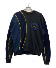 Ahluwalia（アウルワリア）の古着「The Curve Knit Crewneck」｜ブラック×ネイビー