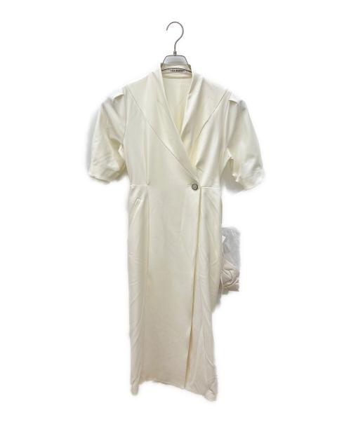 Lily Brown（リリーブラウン）Lily Brown (リリーブラウン) テーラリングツイルペンシルワンピ ホワイト サイズ:FREEの古着・服飾アイテム