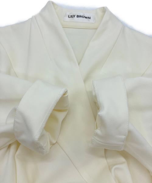 Lily Brown（リリーブラウン）Lily Brown (リリーブラウン) テーラリングツイルペンシルワンピ ホワイト サイズ:FREEの古着・服飾アイテム