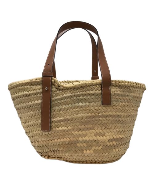 LOEWE（ロエベ）LOEWE (ロエベ) バスケットバッグ ナチュラル×ブラウンの古着・服飾アイテム