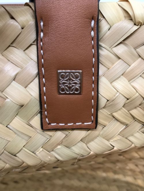 LOEWE（ロエベ）LOEWE (ロエベ) バスケットバッグ ナチュラル×ブラウンの古着・服飾アイテム