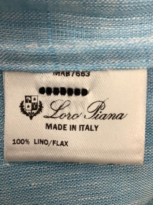 LORO PIANA（ロロピアーナ）LORO PIANA (ロロピアーナ) リネンシャツ スカイブルー サイズ:XSの古着・服飾アイテム