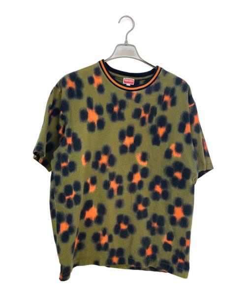 KENZO（ケンゾー）KENZO (ケンゾー) HANA LEOPARD CLASSIC T-SHIRT カーキ サイズ:XLの古着・服飾アイテム