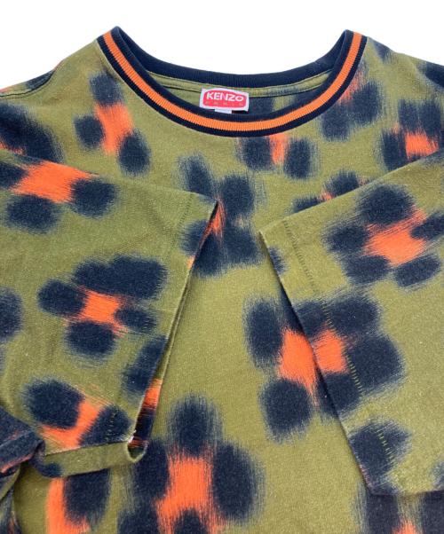 KENZO（ケンゾー）KENZO (ケンゾー) HANA LEOPARD CLASSIC T-SHIRT カーキ サイズ:XLの古着・服飾アイテム