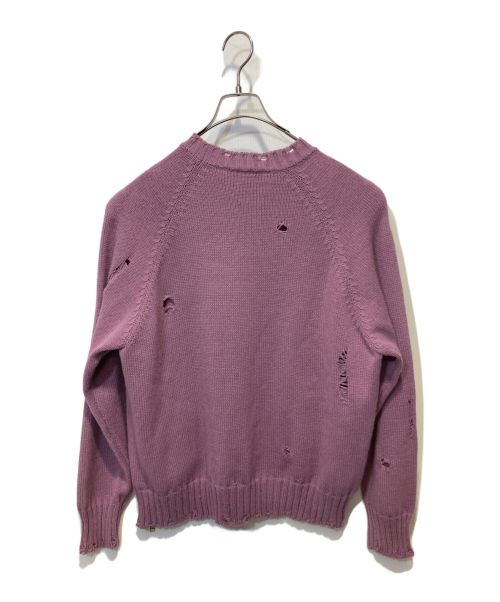 UNDERCOVER（アンダーカバー）UNDERCOVER (アンダーカバー) 脇ジップ ボロニット ピンク サイズ:2の古着・服飾アイテム