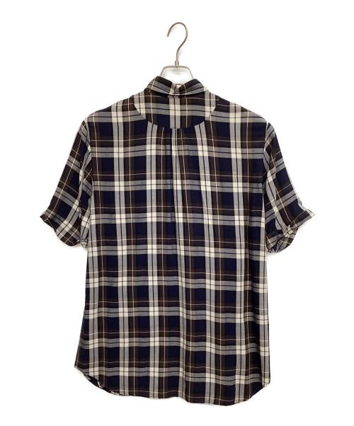 UNDERCOVER（アンダーカバー）UNDERCOVER (アンダーカバー) プルオーバーシャツ ブラウン×ネイビー サイズ:2の古着・服飾アイテム