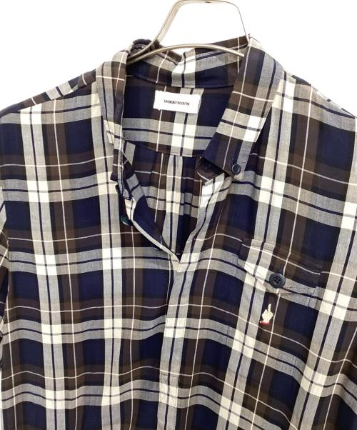 UNDERCOVER（アンダーカバー）UNDERCOVER (アンダーカバー) プルオーバーシャツ ブラウン×ネイビー サイズ:2の古着・服飾アイテム