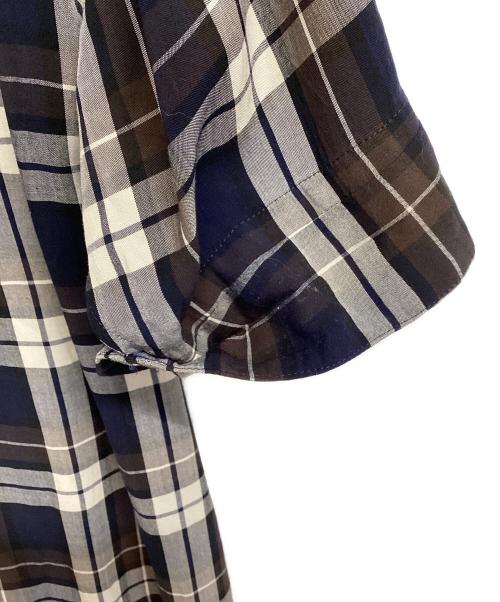UNDERCOVER（アンダーカバー）UNDERCOVER (アンダーカバー) プルオーバーシャツ ブラウン×ネイビー サイズ:2の古着・服飾アイテム