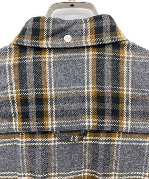 UNDERCOVER（アンダーカバー）UNDERCOVER (アンダーカバー) ネルチェックBDロングシャツ グレー×ブラウン サイズ:1の古着・服飾アイテム