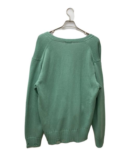 UNDERCOVERISM（アンダーカバーイズム）UNDERCOVERISM (アンダーカバーイズム) Languidダメージカーディガン UI1C4901 黄緑 サイズ:2の古着・服飾アイテム