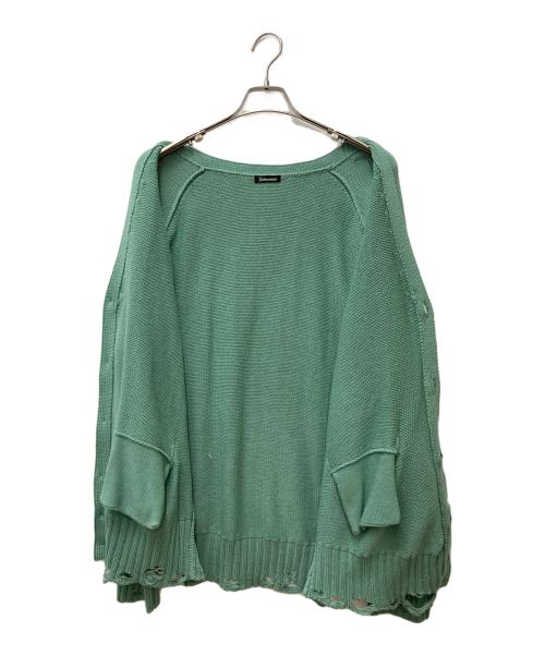 UNDERCOVERISM（アンダーカバーイズム）UNDERCOVERISM (アンダーカバーイズム) Languidダメージカーディガン UI1C4901 黄緑 サイズ:2の古着・服飾アイテム