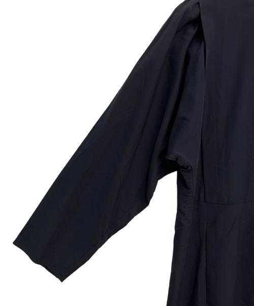 PS Paul Smith（ＰＳポールスミス）PS Paul Smith (ＰＳポールスミス) ソリッドカラーコットントリアセテート ヘンリーワンピース ネイビー サイズ:38の古着・服飾アイテム
