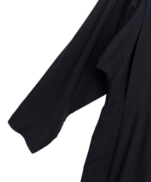 PS Paul Smith（ＰＳポールスミス）PS Paul Smith (ＰＳポールスミス) ソリッドカラーコットントリアセテート ヘンリーワンピース ネイビー サイズ:38の古着・服飾アイテム