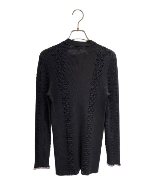 CHANEL（シャネル）CHANEL (シャネル) ロゴボタンアンサンブルカーディガン ブラック サイズ:40の古着・服飾アイテム