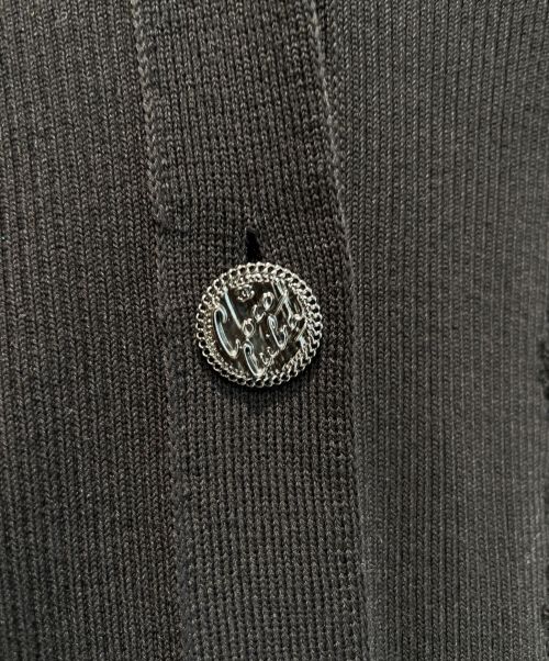 CHANEL（シャネル）CHANEL (シャネル) ロゴボタンアンサンブルカーディガン ブラック サイズ:40の古着・服飾アイテム