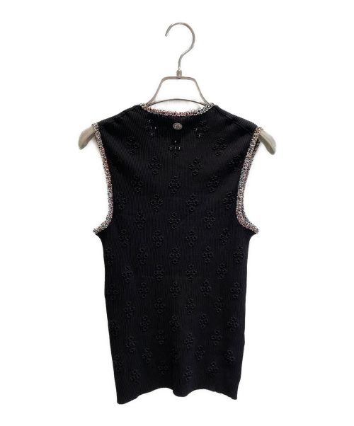 CHANEL（シャネル）CHANEL (シャネル) ロゴボタンアンサンブルカーディガン ブラック サイズ:40の古着・服飾アイテム