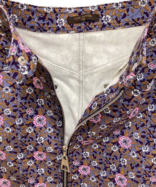 LOUIS VUITTON（ルイ ヴィトン）LOUIS VUITTON (ルイ ヴィトン) Front zip skirt(フロントジップスカート) ラベンダー サイズ:38の古着・服飾アイテム