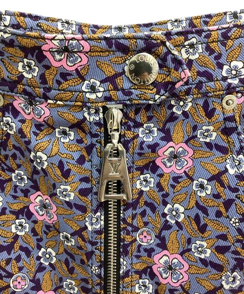 LOUIS VUITTON（ルイ ヴィトン）LOUIS VUITTON (ルイ ヴィトン) Front zip skirt(フロントジップスカート) ラベンダー サイズ:38の古着・服飾アイテム