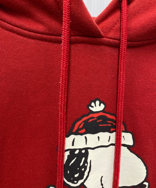 COACH（コーチ）COACH (コーチ) PEANUTS (ピーナッツ) スヌーピー アイススケート フーディー レッド サイズ:Mの古着・服飾アイテム