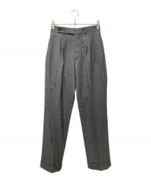 BERWICH（ベルウィッチ）の古着「ウールメランジトロピカル2インプリーツクロップドパンツ vb6954」｜グレー