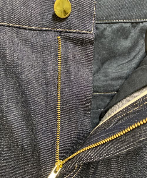 ANAYI（アナイ）ANAYI (アナイ) デニムライク切り替えテーパードパンツ インディゴ サイズ:34の古着・服飾アイテム