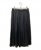 23区ニジュウサンク）の古着「クレープシフォン フレア スカート SKWSSW6852」｜ブラック