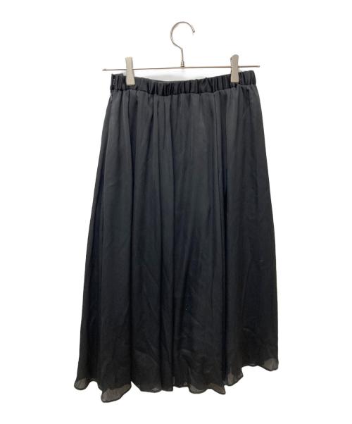 23区（ニジュウサンク）23区 (ニジュウサンク) クレープシフォン フレア スカート SKWSSW6852 ブラック サイズ:34の古着・服飾アイテム