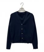 SOEJUソージュ）の古着「Vネックショートニットカーディガン」｜ネイビー