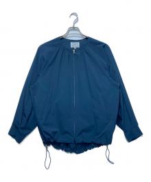 23区（ニジュウサンク）の古着「ナイロン2WAYストレッチ ノーカラー ブルゾン」｜ネイビー