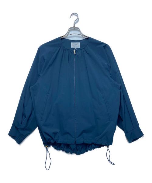 23区（ニジュウサンク）23区 (ニジュウサンク) ナイロン2WAYストレッチ ノーカラー ブルゾン ネイビー サイズ:36の古着・服飾アイテム