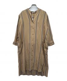BEIGE（ベイジ）の古着「UGINE/シャツワンピース」｜ブラウン