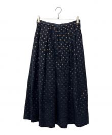 IENA LA BOUCLE（イエナ ラ ブークル）の古着「ドットジャガードタックスカート」｜ネイビー