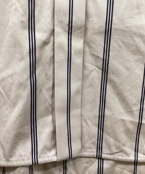 ebure（エブール）ebure (エブール) コットンストライプ バンドカラーシャツ ベージュ サイズ:38の古着・服飾アイテム