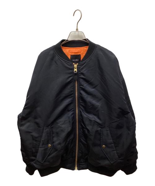 N.O.R.C（ノーク）N.O.R.C (ノーク) オーバーサイズMA-1ブルゾン ブラック サイズ:2の古着・服飾アイテム