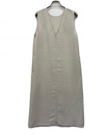 uncrave（アンクレイヴ）の古着「ウォッシャブルダブルクロスジレワンピース」｜アイボリー