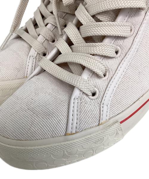 COACH（コーチ）COACH (コーチ) CITYSOLE ハイトップ プラットフォーム スニーカー ベージュ サイズ:22.5の古着・服飾アイテム