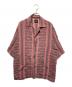 Needles（ニードルズ）の古着「Papillon Stripe Dobby Cabana Shirt/カバナシャツ」｜ピンク