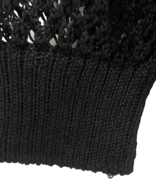 GALERIE VIE（ギャルリーヴィー）GALERIE VIE (ギャルリーヴィー) オープンワークリネン クルーネックプルオーバー ブラック サイズ:Fの古着・服飾アイテム