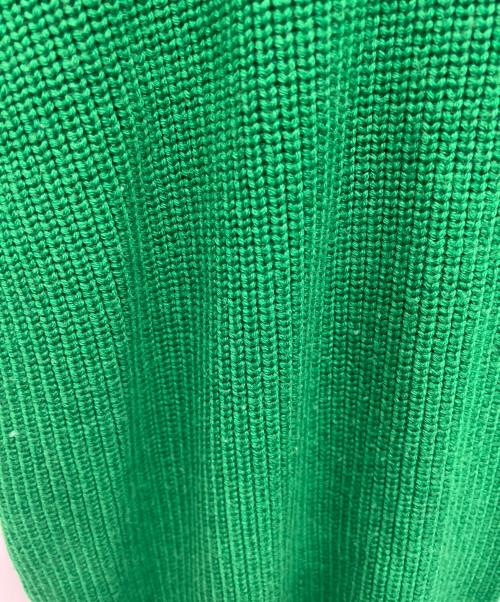ENFOLD（エンフォルド）ENFOLD (エンフォルド) リブカラーブロックPULLOVER グリーン サイズ:38の古着・服飾アイテム