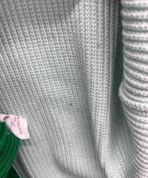 ENFOLD（エンフォルド）ENFOLD (エンフォルド) リブカラーブロックPULLOVER グリーン サイズ:38の古着・服飾アイテム