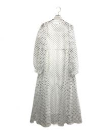 STINA closet（スティナクローゼット）の古着「ドットオーガンジードレス」｜ホワイト