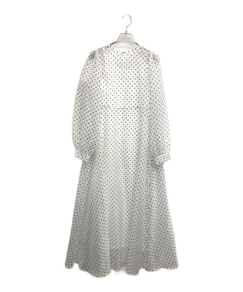 STINA closet（スティナクローゼット）STINA closet (スティナクローゼット) ドットオーガンジードレス ホワイト サイズ:36の古着・服飾アイテム