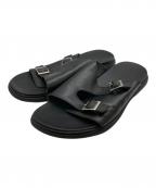 cesse×Adam et Ropeセス×アダム エ ロペ）の古着「コンフォート ダブルモンク ストラップ カバード レザーサンダル」｜ブラック