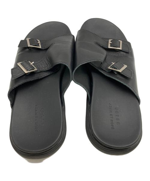 cesse（セス）cesse (セス) Adam et Rope (アダム エ ロペ) コンフォート ダブルモンク ストラップ カバード レザーサンダル ブラック サイズ:43の古着・服飾アイテム