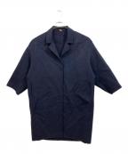 MUSE de Deuxieme Classeミューズ ドゥーズィエム クラス）の古着「ウールアンゴラリバーコート」｜ネイビー