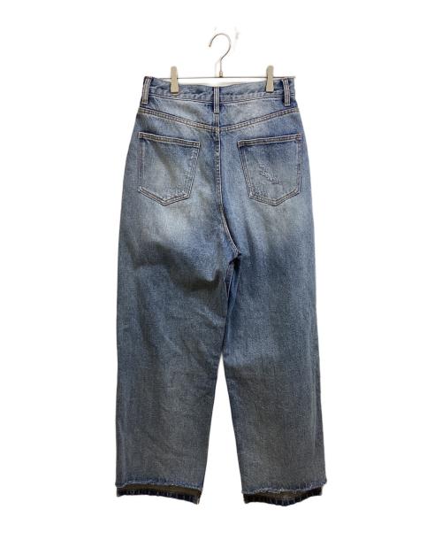 YENN（イエン）YENN (イエン) HIGH RISE TUCK WIDE PANTS インディゴ サイズ:40の古着・服飾アイテム