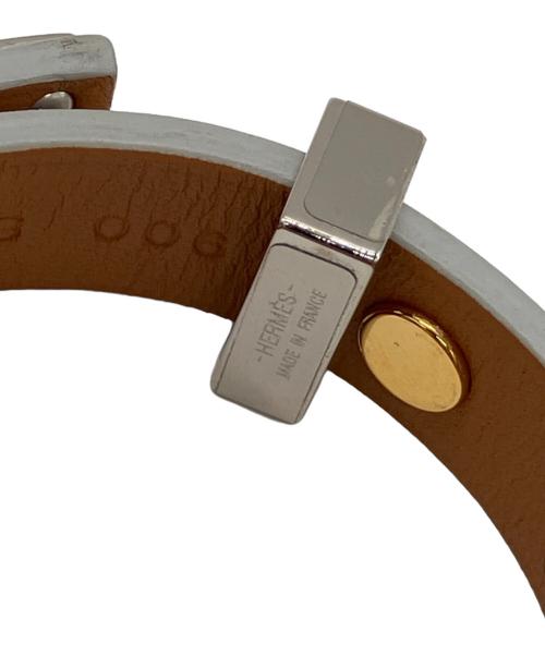 HERMES（エルメス）HERMES (エルメス) MINI DOG CLOUS CARRES ホワイトの古着・服飾アイテム